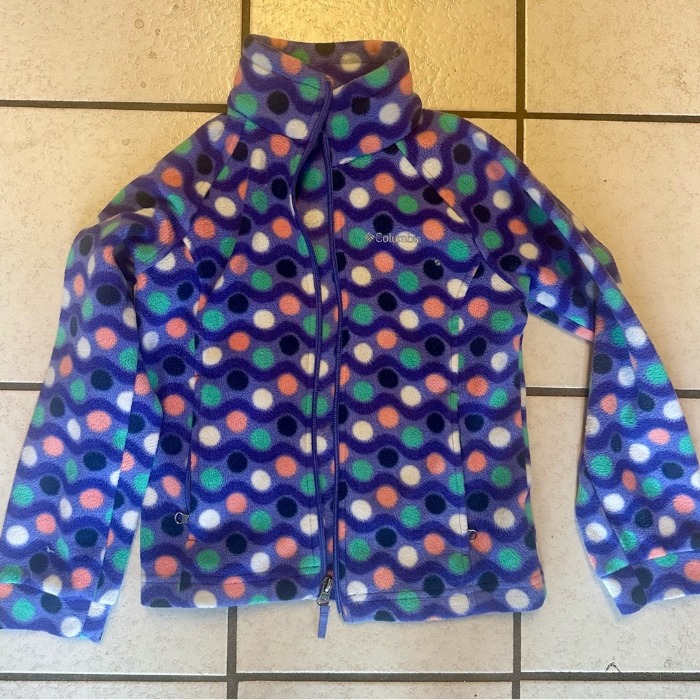 Girls polka dot Columbia Multicolor Fleece Jacket
